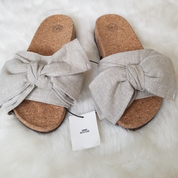 Urban Outfitters Shoes - Urban Outfitters Linen Twist Pool Slide